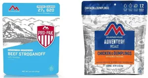 Mountain House Beef Stroganoff with Noodles Pro-Pak   Mountain House Chicken & Dumplings | Freeze Dried Backpacking & Camping Food