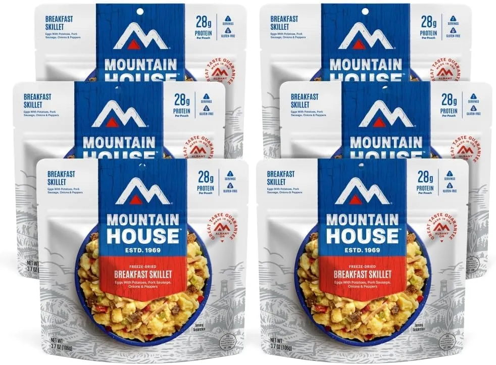 Mountain House Breakfast Skillet | Freeze Dried Backpacking & Camping Food | 6-Pack | Gluten-Free