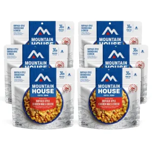 Mountain House Buffalo Style Chicken Mac & Cheese | Freeze Dried Backpacking & Camping Food | 6-Pack