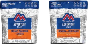 Mountain House Creamy Macaroni & Cheese | Freeze Dried Backpacking & Camping Food | 2 Servings   Mountain House Lasagna with Meat Sauce | Freeze Dried Backpacking & Camping Food |2 Servings