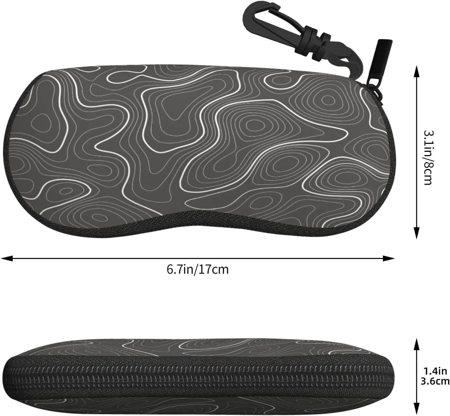Mountain Landscape Eyeglasses Case Bag Soft Glasses Case With Belt Clip for Sunglasses Women Men Boys Girls