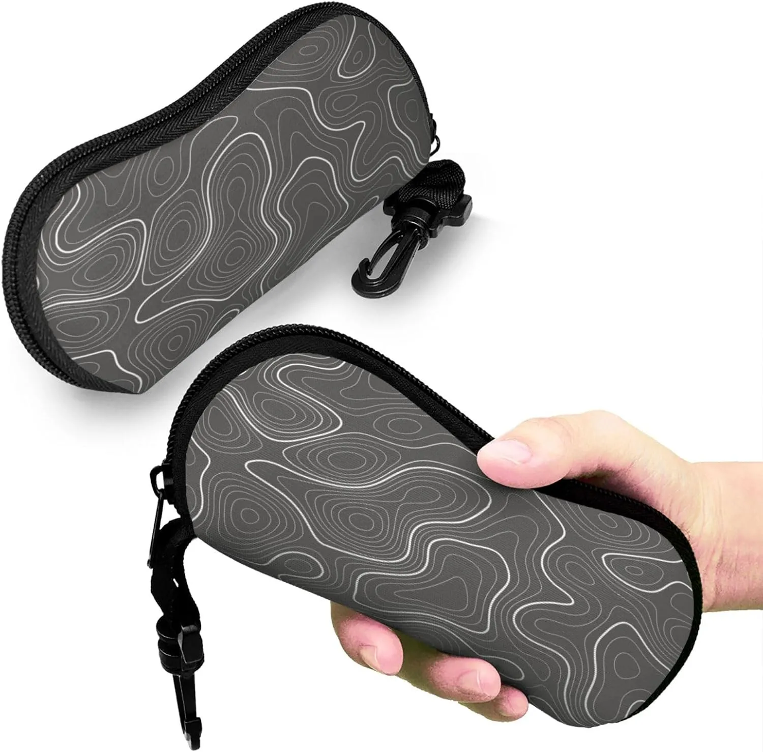 Mountain Landscape Eyeglasses Case Bag Soft Glasses Case With Belt Clip for Sunglasses Women Men Boys Girls