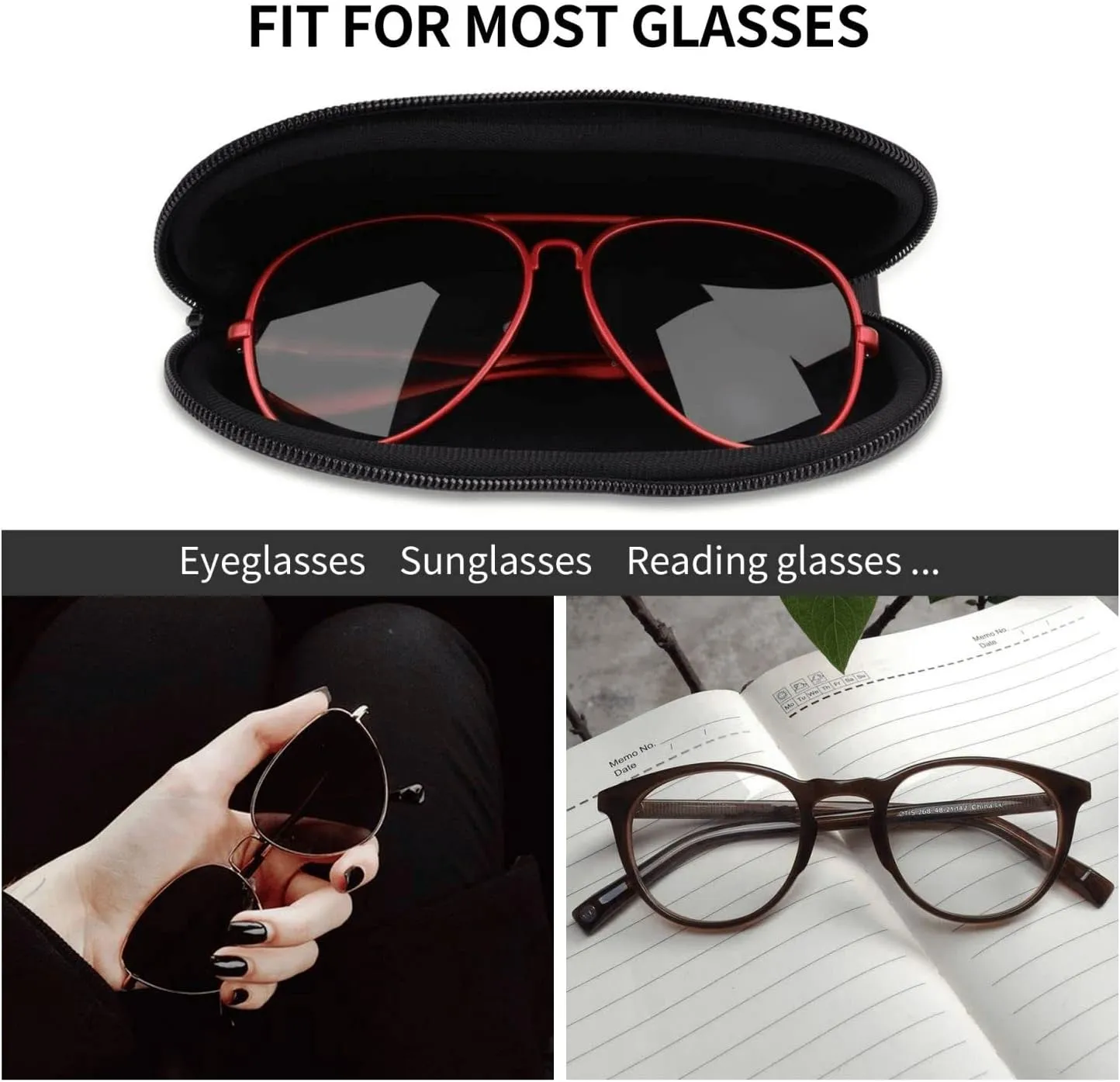 Mountain Landscape Eyeglasses Case Bag Soft Glasses Case With Belt Clip for Sunglasses Women Men Boys Girls