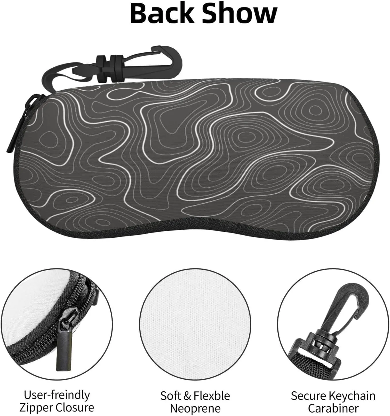Mountain Landscape Eyeglasses Case Bag Soft Glasses Case With Belt Clip for Sunglasses Women Men Boys Girls