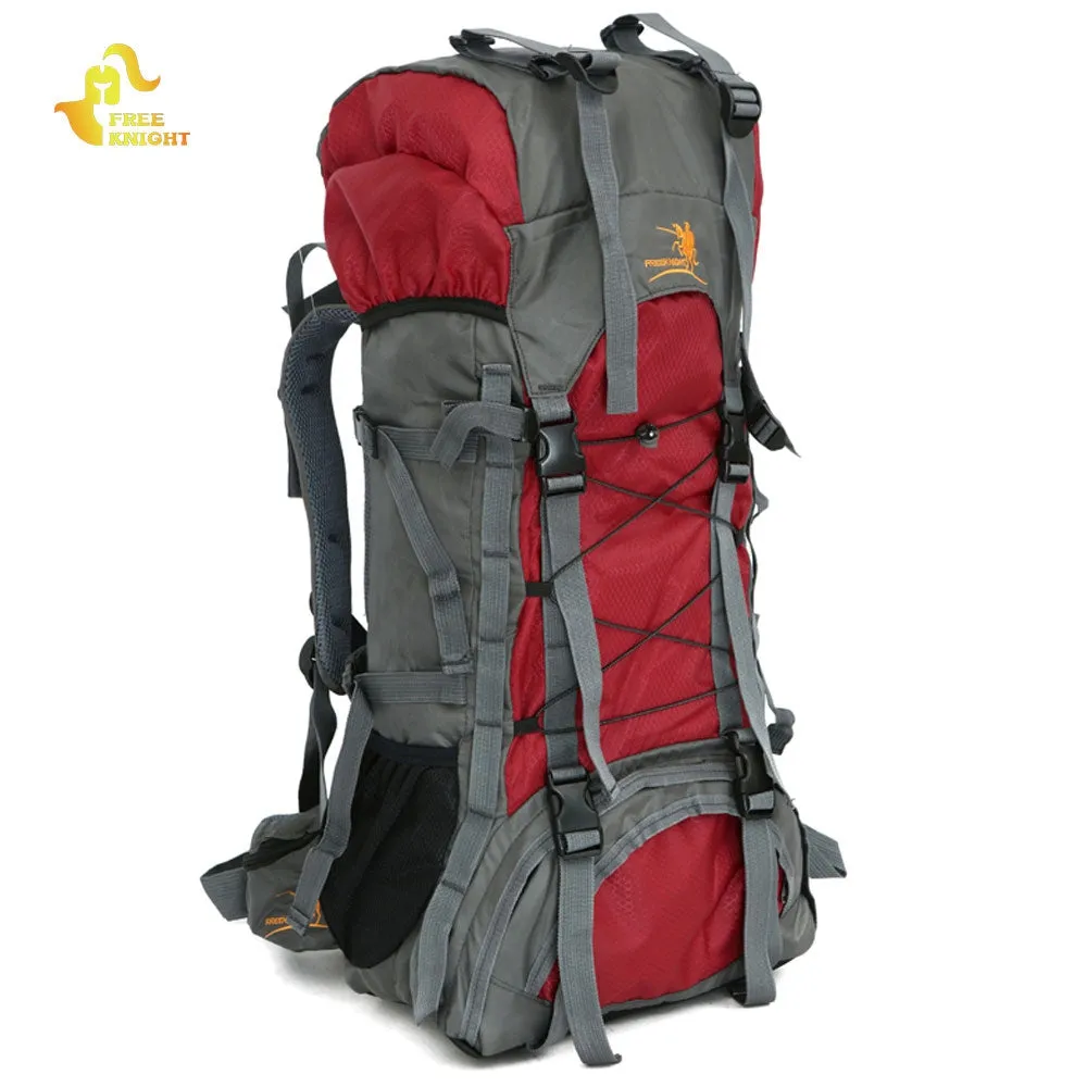 Mountaineering Markdown Outdoor 60L Fall discount Water Free Camping Nylon Knight Backpack FK008 Resistant Bag