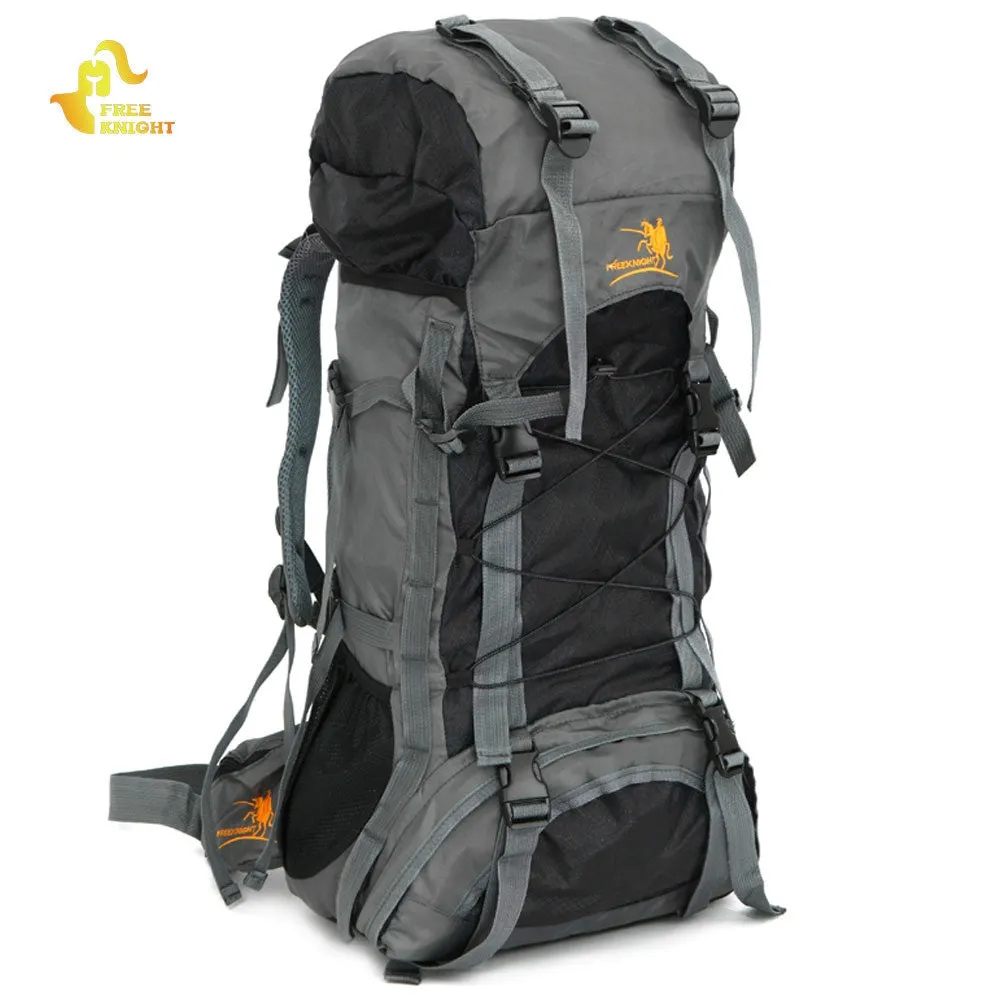 Mountaineering Markdown Outdoor 60L Fall discount Water Free Camping Nylon Knight Backpack FK008 Resistant Bag