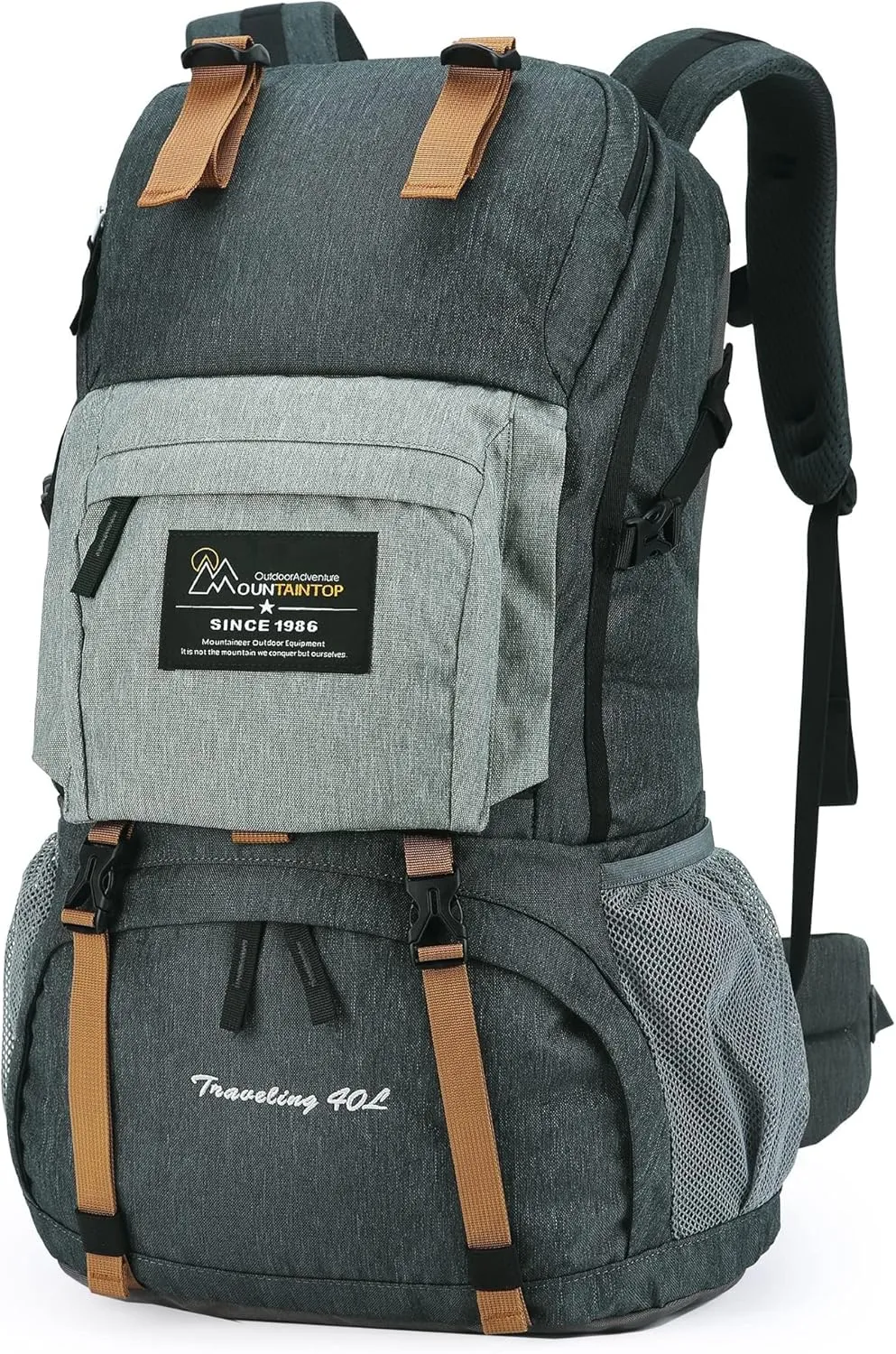 MOUNTAINTOP 40L Hiking Backpack Lightweight Travel Backpack for Men&Women Outdoor Camping Backpacking