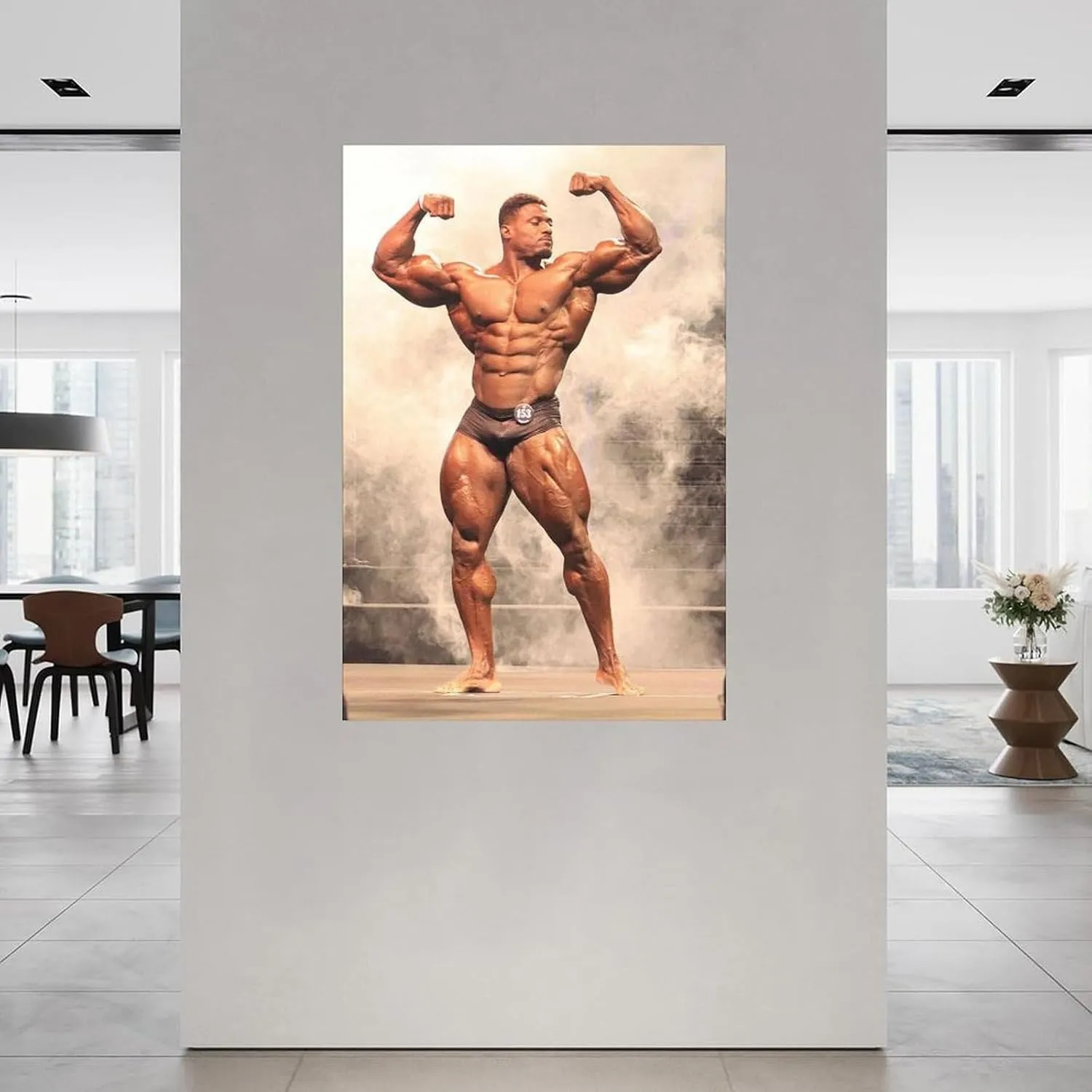 Mr. Bodybuilder Andrew Jacked Sexy Muscle Poster (4) Canvas Painting Wall Art Poster for Bedroom Living Room Decor 08x12inch(20x30cm) Unframe-style