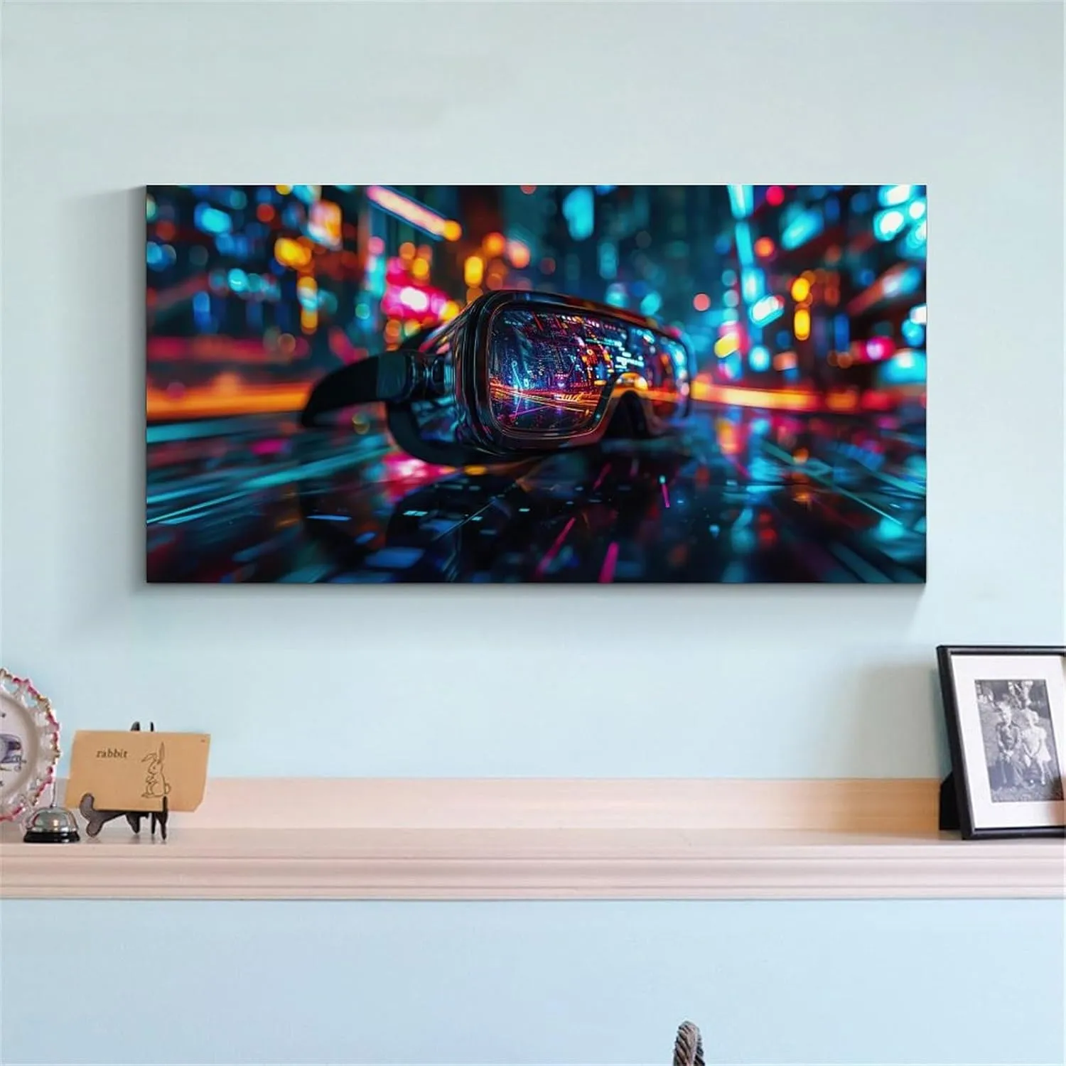 MTRTTRMN VR Goggles Virtual Reality Poster Game Room Wall Art Man Cave Decor Canvas Painting for Living Room Bedroom Decor 08x16inch(20x40cm) Unframe-style