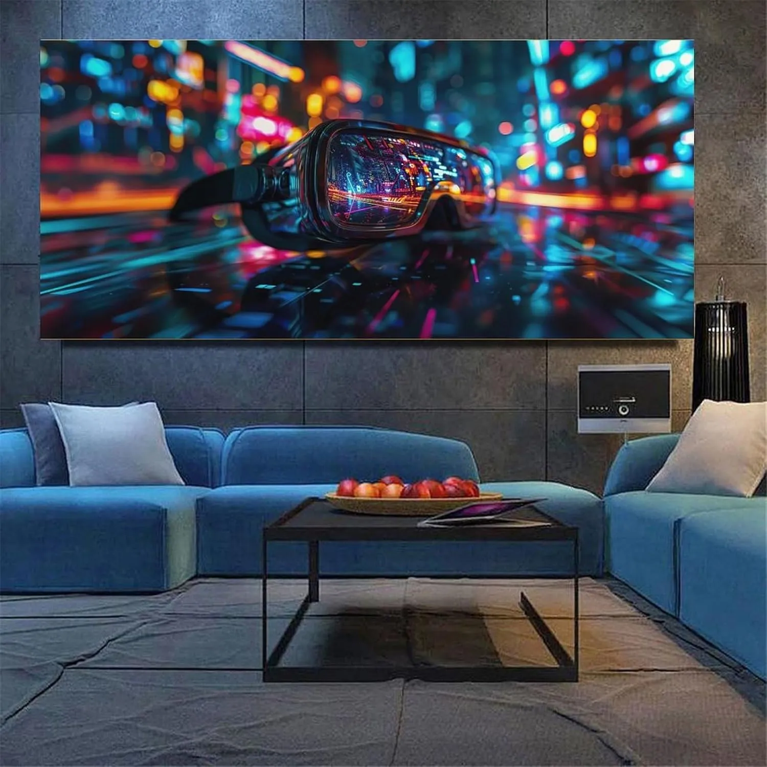 MTRTTRMN VR Goggles Virtual Reality Poster Game Room Wall Art Man Cave Decor Canvas Painting for Living Room Bedroom Decor 08x16inch(20x40cm) Unframe-style