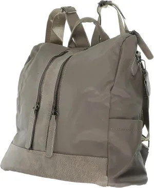 Multi Function Nylon Backpack Casual Theft Lightweight School Bag with Headphone Jack Durable Design for Autumn Winter Use Grey