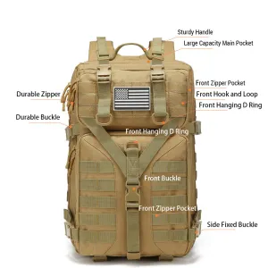 Multi-functional 45L Camping Backpack Oxford Cloth Large Capacity Outdoor Hiking Backpack