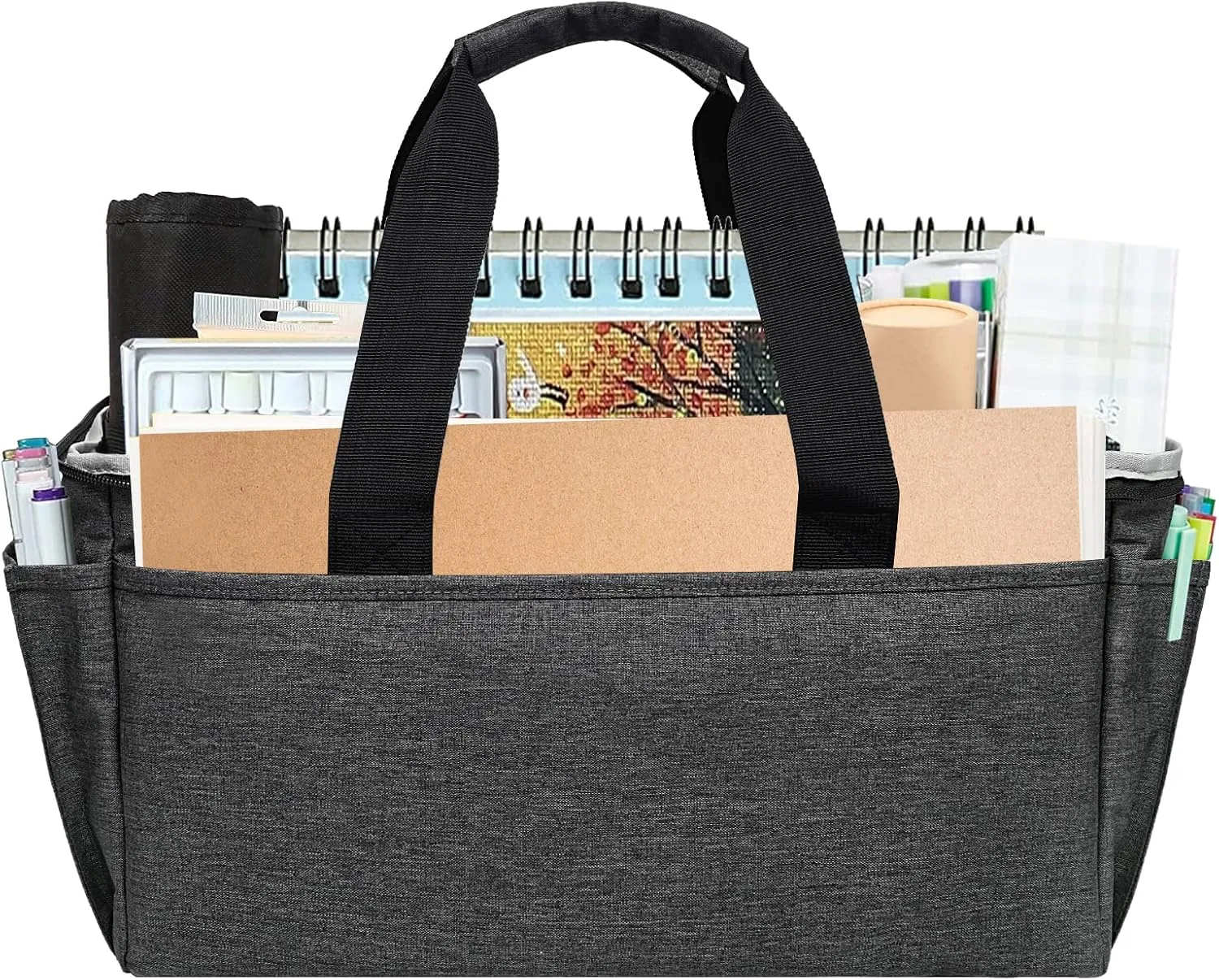 Multi-Functional Tote Bag - Craft, Art, Sewing, Travel, Daily Use, Office - Grey