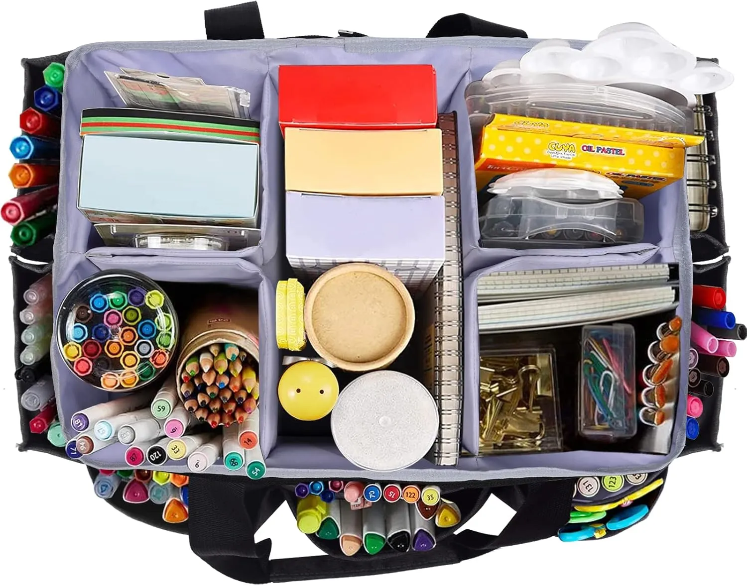 Multi-Functional Tote Bag - Craft, Art, Sewing, Travel, Daily Use, Office - Grey