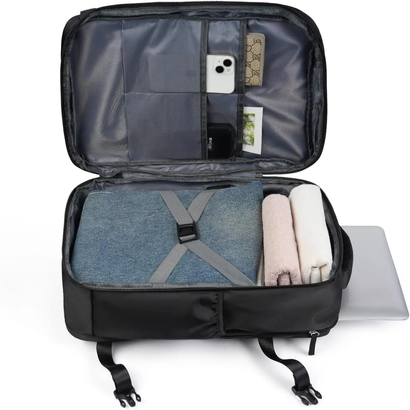 Multi-Functional Travel Backpack, Travel Laptop Backpack with USB Charging Port, Waterproof Business and Outdoor Sports Slim Travel Backpack, Large Capacity Laptop Backpack (Black)