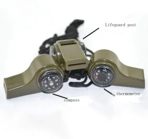 Multifunction Compass, Compass with Survival Whistle and Lanyard, for Hiking Camping Climbing Exploring