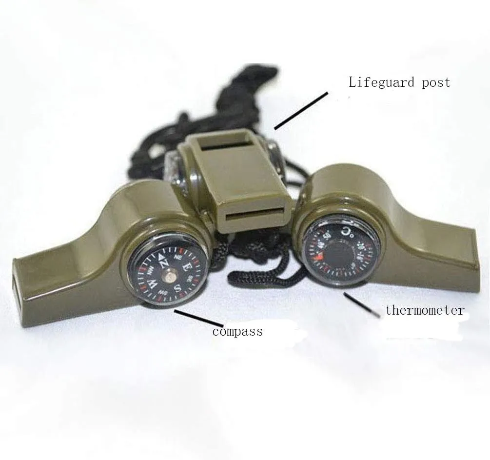 Multifunction Compass, Compass with Survival Whistle and Lanyard, for Hiking Camping Climbing Exploring