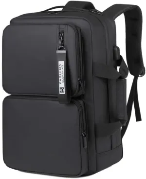 Multifunctional Large Capacity Backpack, Business Laptop Bag, Travel Commuter Schoolbag, Portable Shoulder Bag (Black)