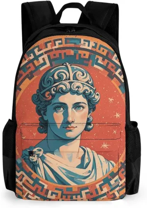 Multifunctional Printed Travel Backpack for Men And Women Large Capacity Stamped with Ancient Rome Camping Carry-On Bag Lightweight And Fashionable Laptop Backpack