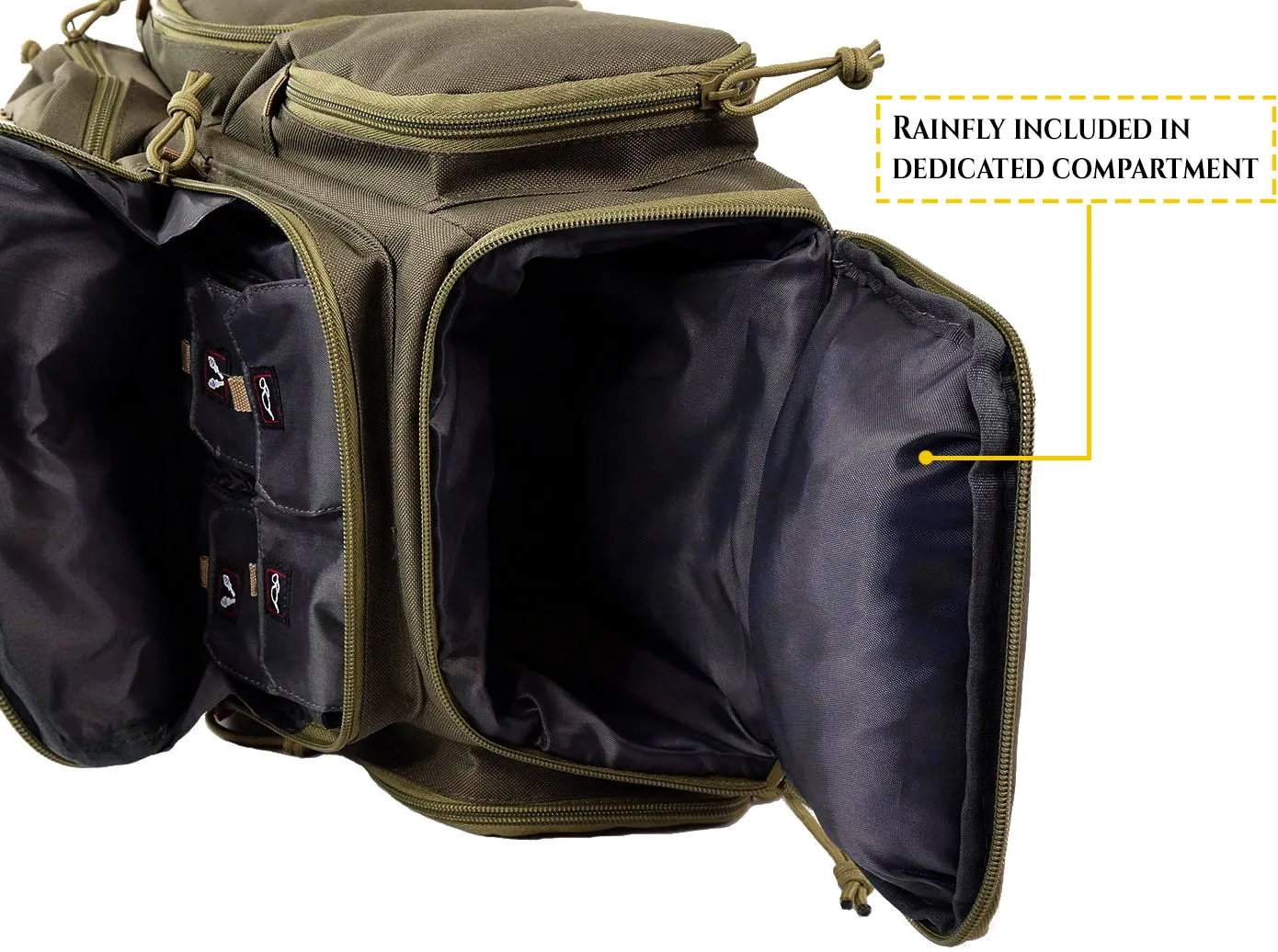 Multiple compartments Tactical Lockable Range Backpack with Free USA Patch and rain cover