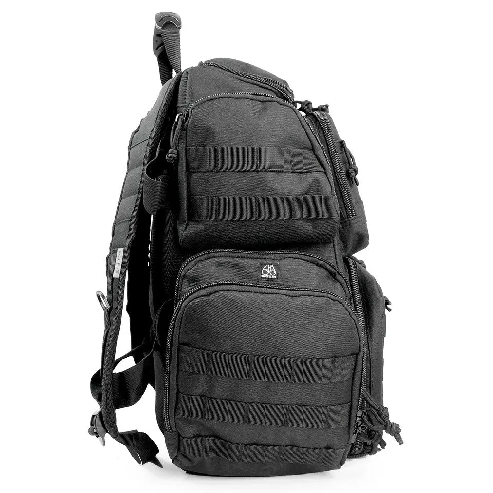 Multiple compartments Tactical Lockable Range Backpack with Free USA Patch and rain cover