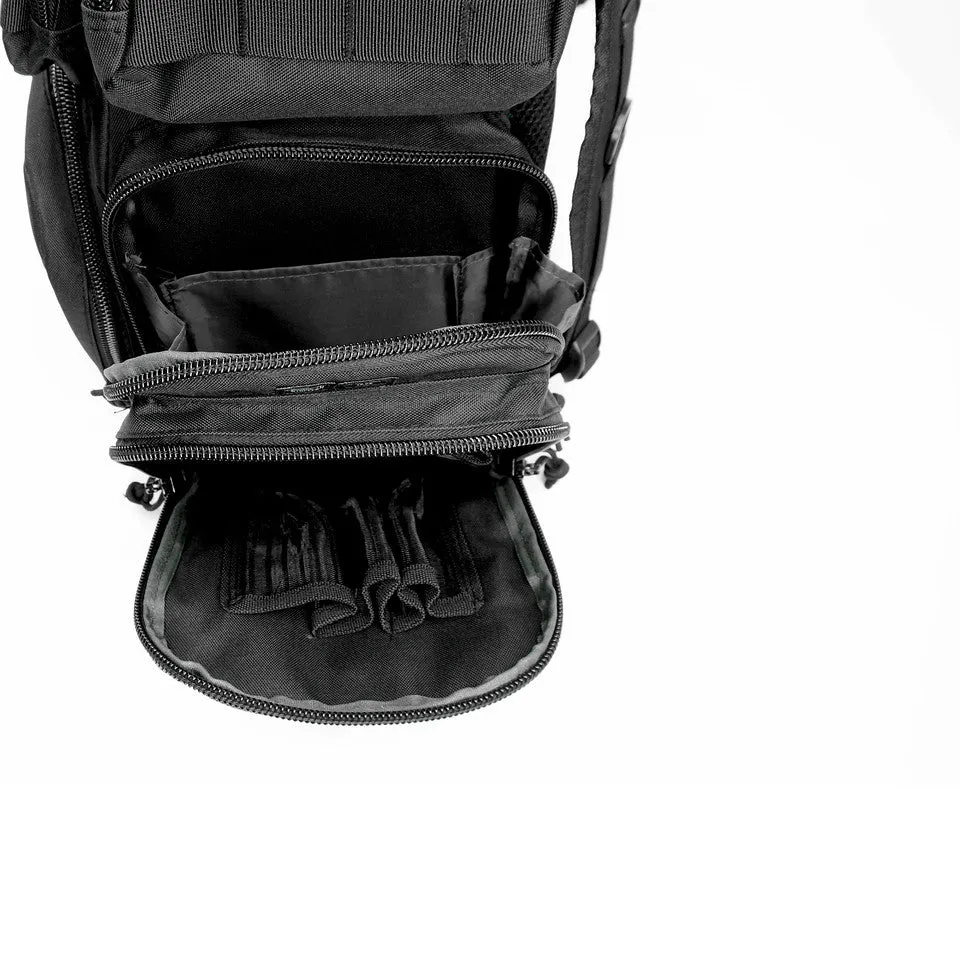Multiple compartments Tactical Lockable Range Backpack with Free USA Patch and rain cover