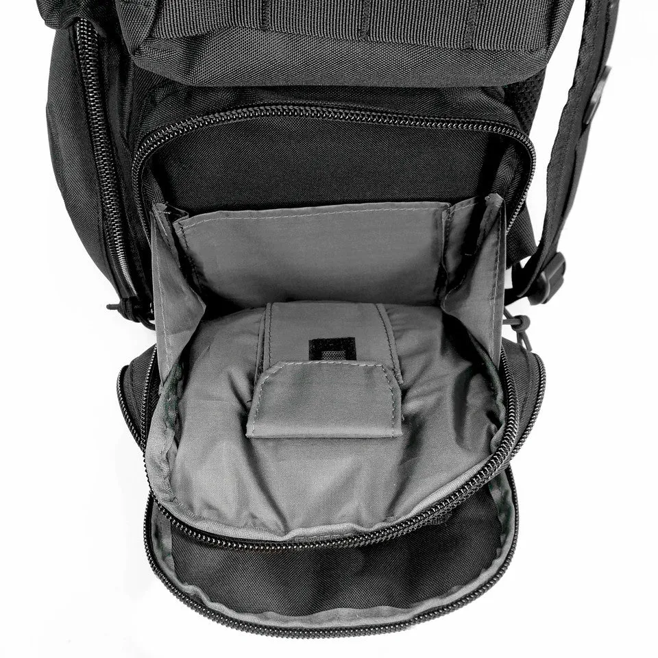 Multiple compartments Tactical Lockable Range Backpack with Free USA Patch and rain cover