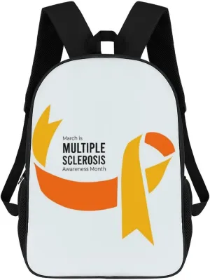 Multiple Sclerosis Awareness March Month 2023 Backpack for Worker Business Hiking Travel Bag Shoulders Bag