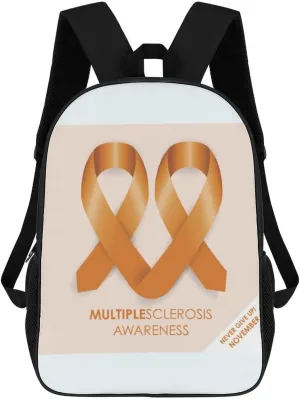Multiple Sclerosis Awareness March Month 2023 Backpack for Worker Business Hiking Travel Bag Shoulders Bag