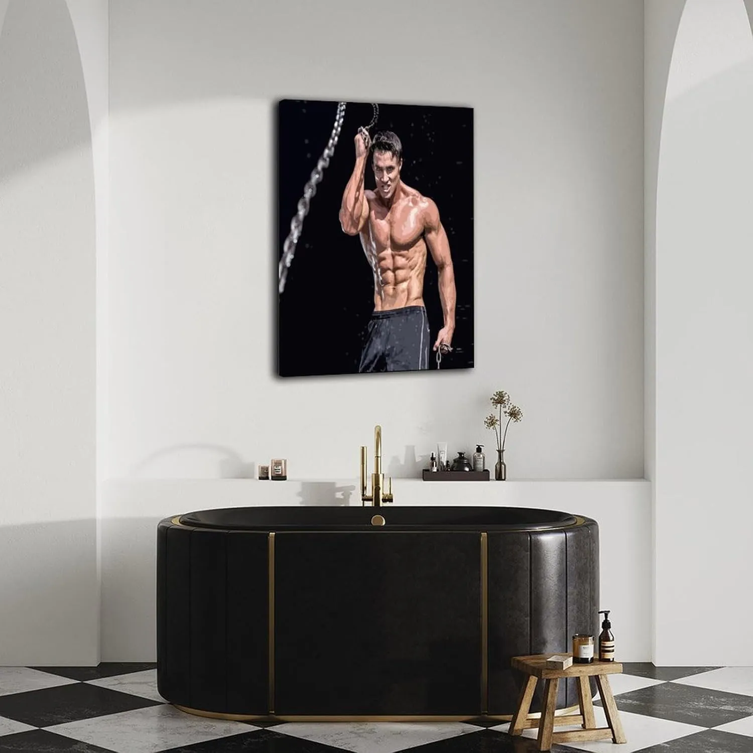 Muscle Man Greg Plitt Mr. Health Poster Retro Famous Actor Quotes Poster Canvas Painting Wall Art Poster for Bedroom Living Room Decor 08x12inch(20x30cm) Frame-style