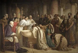 MVOVZQCV Famous Pictures Artwork Mural poster i proseliti moreschi dell'arcivescovo Ximenes Granada di Edwin Longsden Long Canvas Wall Art for Home Decor 60x90cm