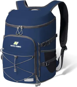 N NEVO RHINO Insulated Backpack Cooler - 36/54 Can Capacity, Waterproof Leak-Proof Lightweight Multi-Functional & Spacious， Ideal for Camping, Travel, Beach, Picnics， Lunch & Day Trips