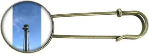 Nail Structure Art Deco Fashion Retro Metal Brooch Pin Clip Jewelry