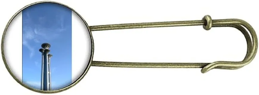 Nail Structure Art Deco Fashion Retro Metal Brooch Pin Clip Jewelry