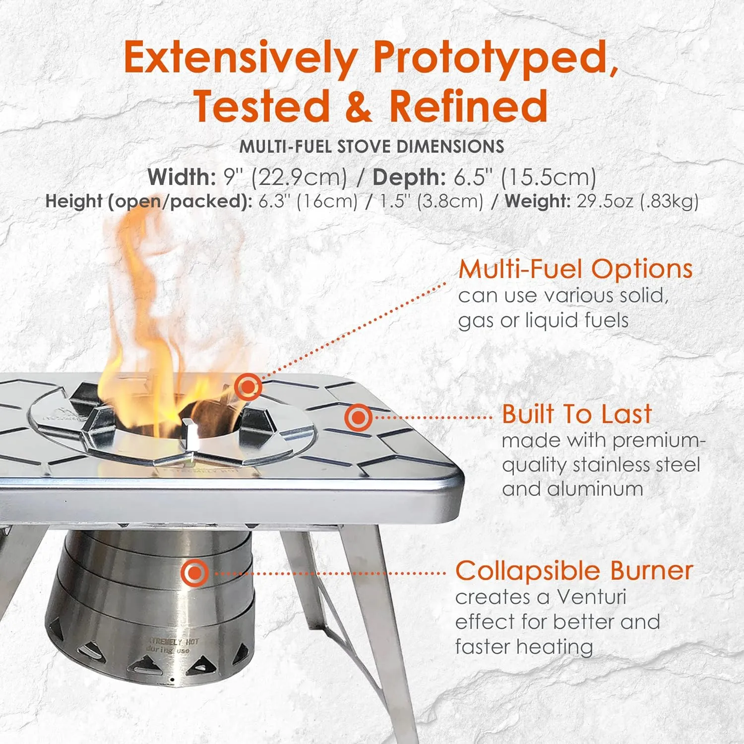 nCamp K2G Basic Compact Cooking Stove and Prep Surface Board Outdoor Camping Set Bundle