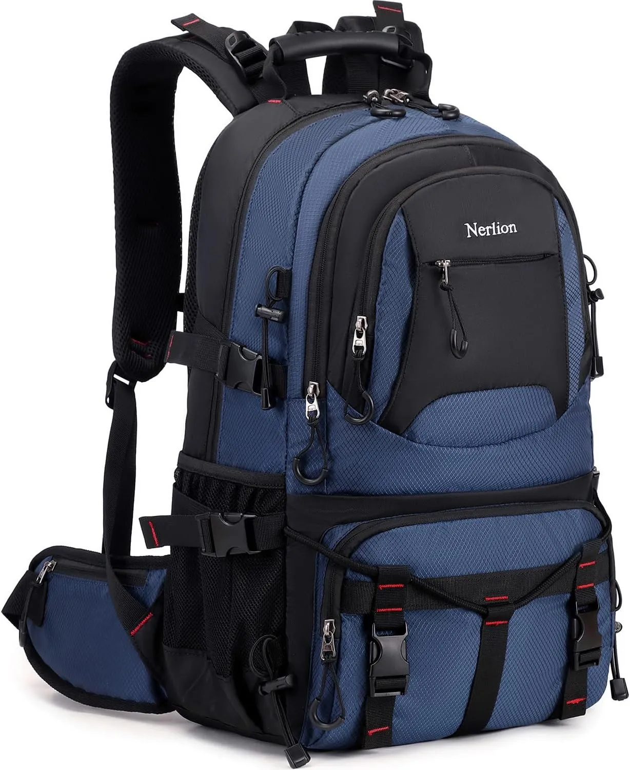 Nerlion 40L Hiking Backpack Travel Backpack for Men Women Camping Waterproof Outdoor Hiking Daypack Lightweight Backpack (Blue)