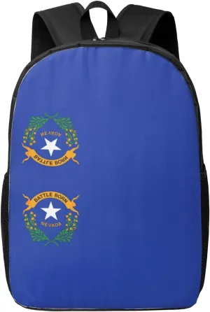 Nevada State Flag Print Perfect Personal Item Travel Bag-Unisex Travel Backpack Carry On Flight Approved-Laptop Backpack