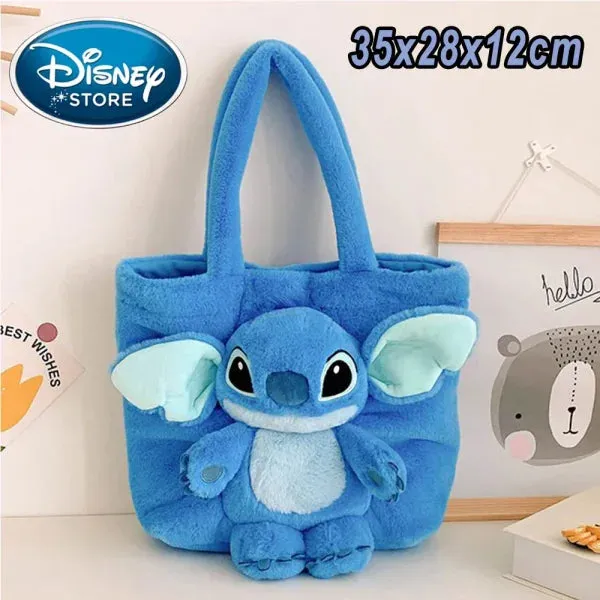 New Disney Plush Stitch Backpack - Large-Capacity Student Bag