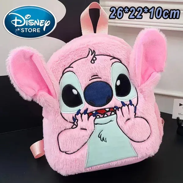 New Disney Plush Stitch Backpack - Large-Capacity Student Bag