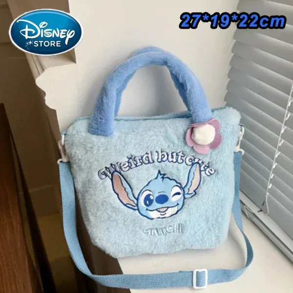 New Disney Plush Stitch Backpack - Large-Capacity Student Bag