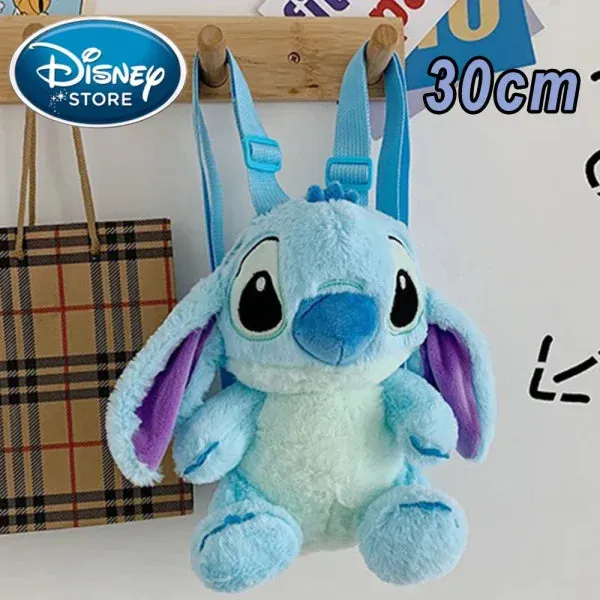 New Disney Plush Stitch Backpack - Large-Capacity Student Bag