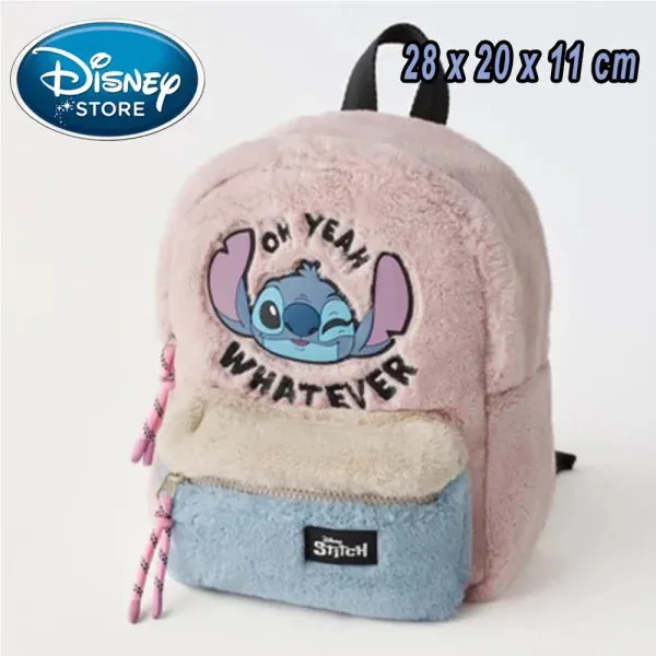 New Disney Plush Stitch Backpack - Large-Capacity Student Bag