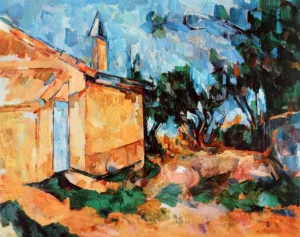 NHPVHNRW Famous Painting Canvas Print Artwork Vintage Picture Le Cabanon De Jourdan by Paul Cézanne Wall Art Print for Hallway Decor 60x90cm