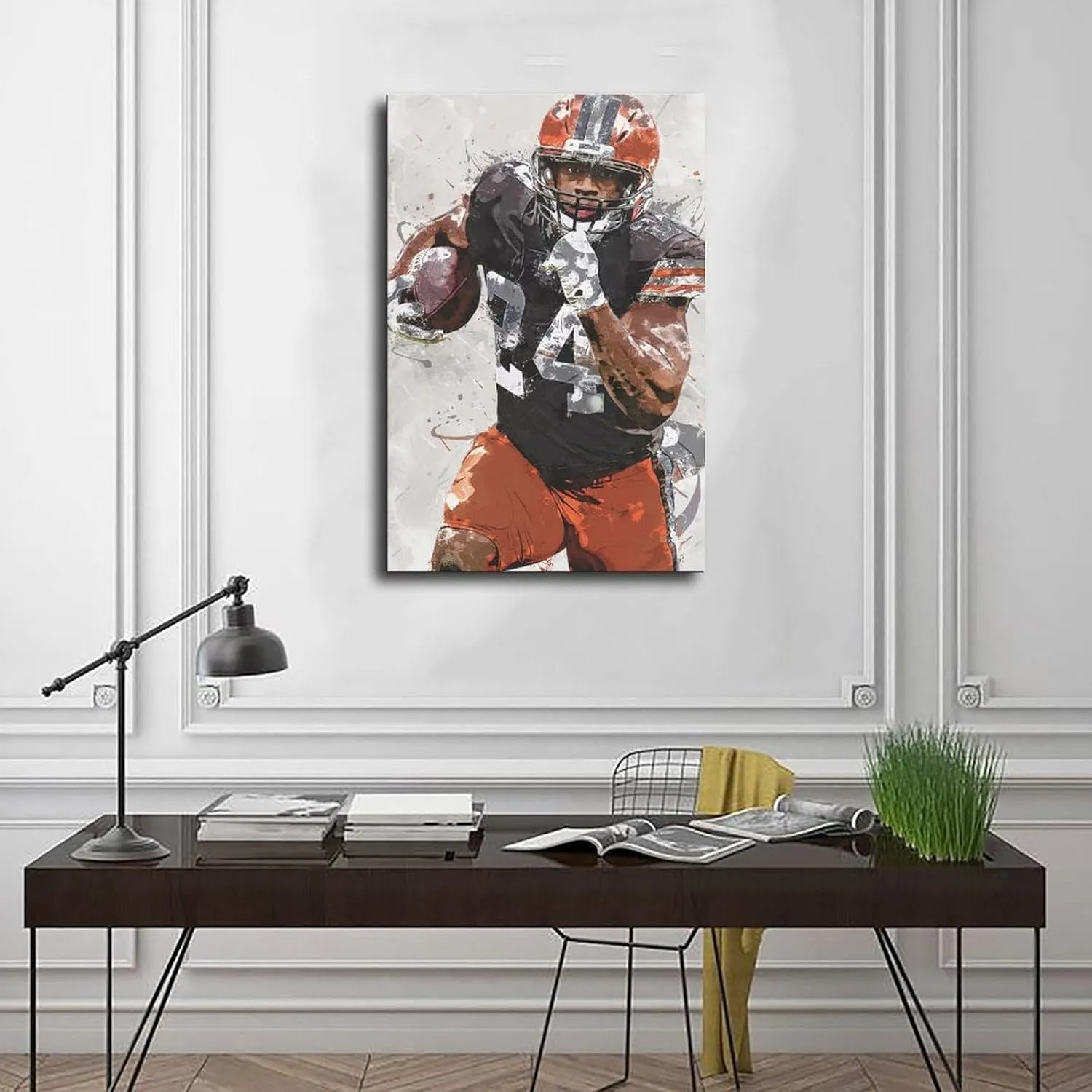 Nick Chubb Canvas Poster Bedroom Decor Landscape Office Room Decor Gift Unframe: 12x18inch(30x45cm)