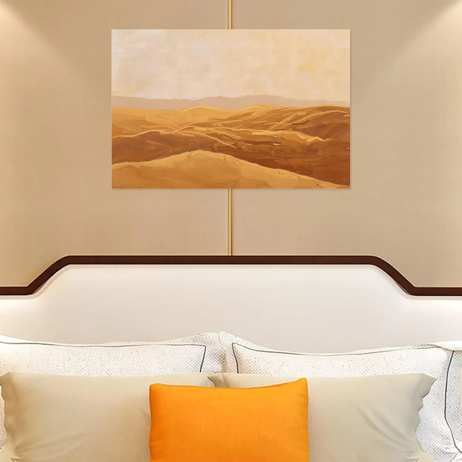 Niyahare Canvas Art, Desert Landscape Painting, Premium Canvas, Dining Room Decor, Great Gift for Home, Decorative Canvas
