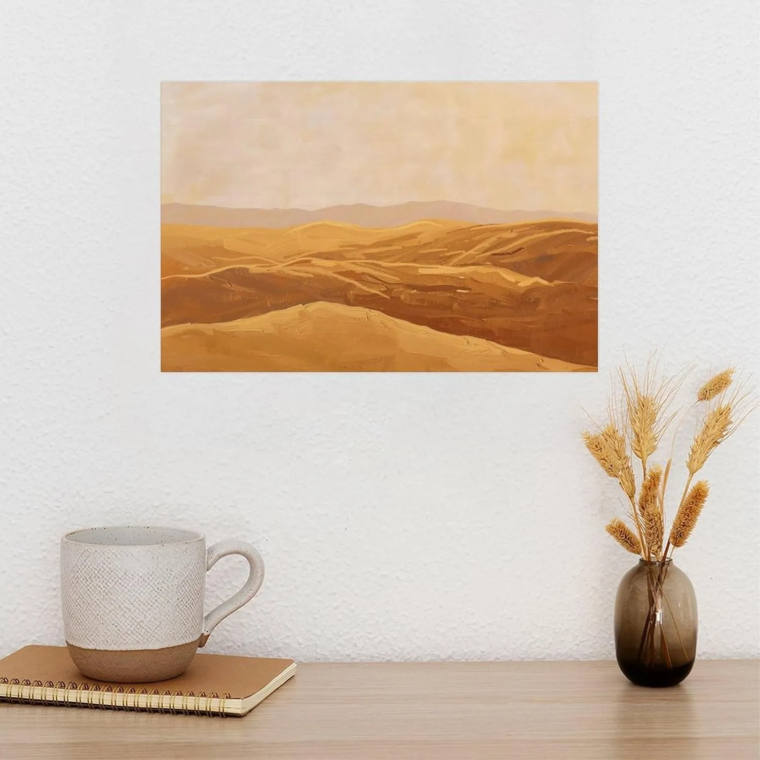 Niyahare Canvas Art, Desert Landscape Painting, Premium Canvas, Dining Room Decor, Great Gift for Home, Decorative Canvas