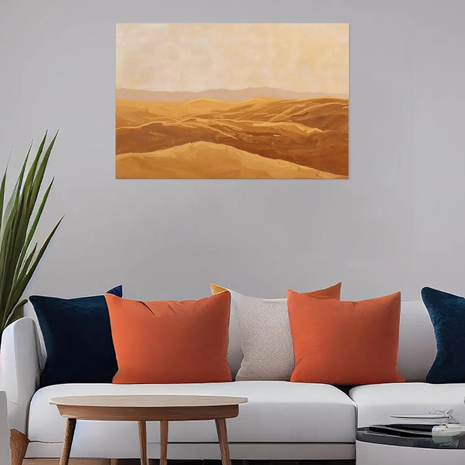 Niyahare Canvas Art, Desert Landscape Painting, Premium Canvas, Dining Room Decor, Great Gift for Home, Decorative Canvas