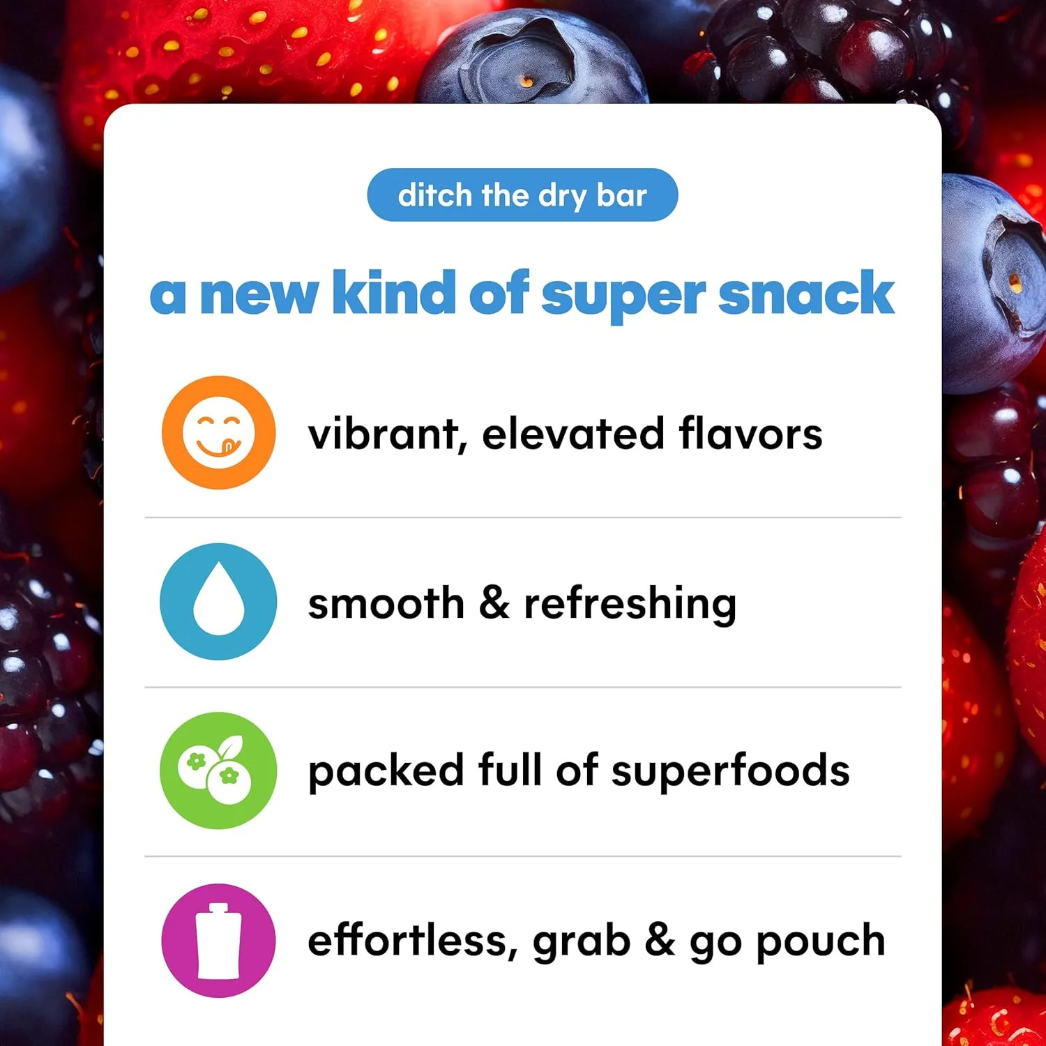 Noka Organic Superfood Fruit Smoothie Pouches, Super Berry with Immune Support, Healthy Snacks with Elderberry, Vitamin C, Flax Seed and Plant Protein, Gluten Free, Vegan, 4.22 oz, 12 Count