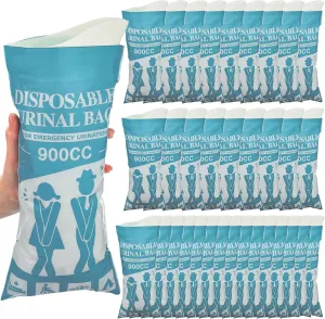 Nuogo 50 Pcs Disposable Urinal Bag Portable Camping Pee Unisex Female Urinal Vomit Bags for Travel, Camping, Hiking for Women Men Kids Patient