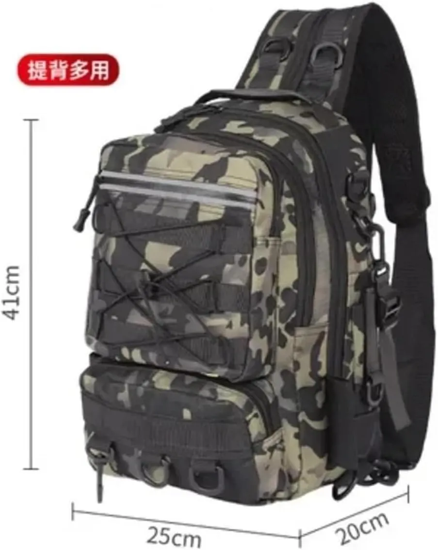 Nylon Waterproof Outdoor Rucksacks Tactical Sports Camping Hiking Trekking Fishing Hunting Bag Backpack(F)